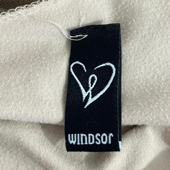 Windsor Multicolor Long Sleeve Boat Cowl Neck Pleated Drape Blouse Top Size M - Picture 3 of 4